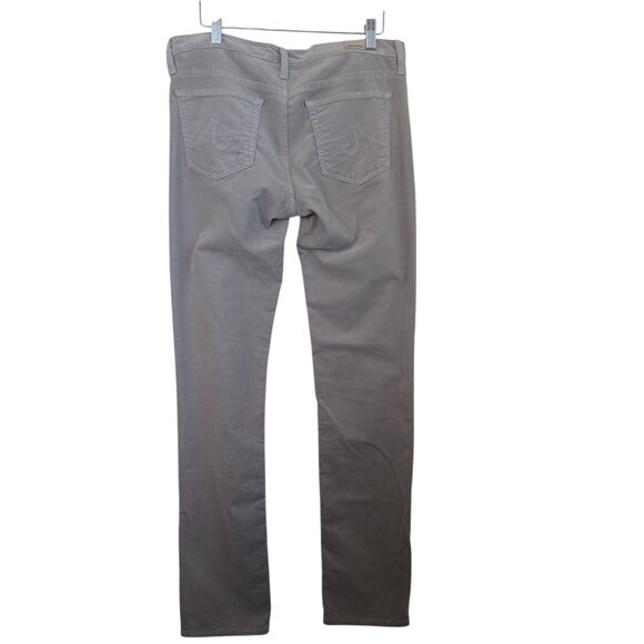 AG Jeans The Stevie Slim Straight Light Gray Corduroy Pants Womens 30 R - Picture 9 of 11